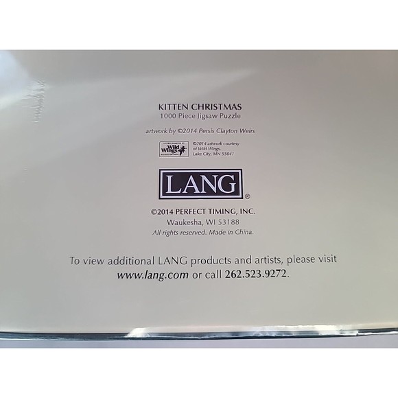 1000 Piece Puzzle Kitten Christmas 2014  29"W x 20"H New Sealed In Box - Picture 5 of 10